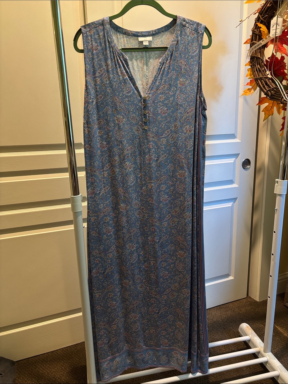 J. Jill Blue Paisley Maxi Dress